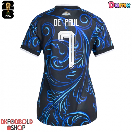 Argentina Rodrigo De Paul #7 Udebanetrøje Dame VM 2026 Kort ærmer